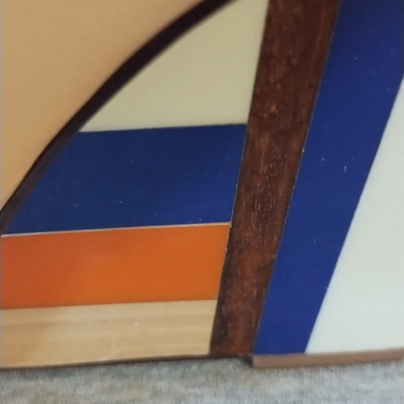 Tory Burch Color Cube 100mm Mule Sandals - Veg Nappa in Sun Beige - Size 8 - Picture 8 of 15